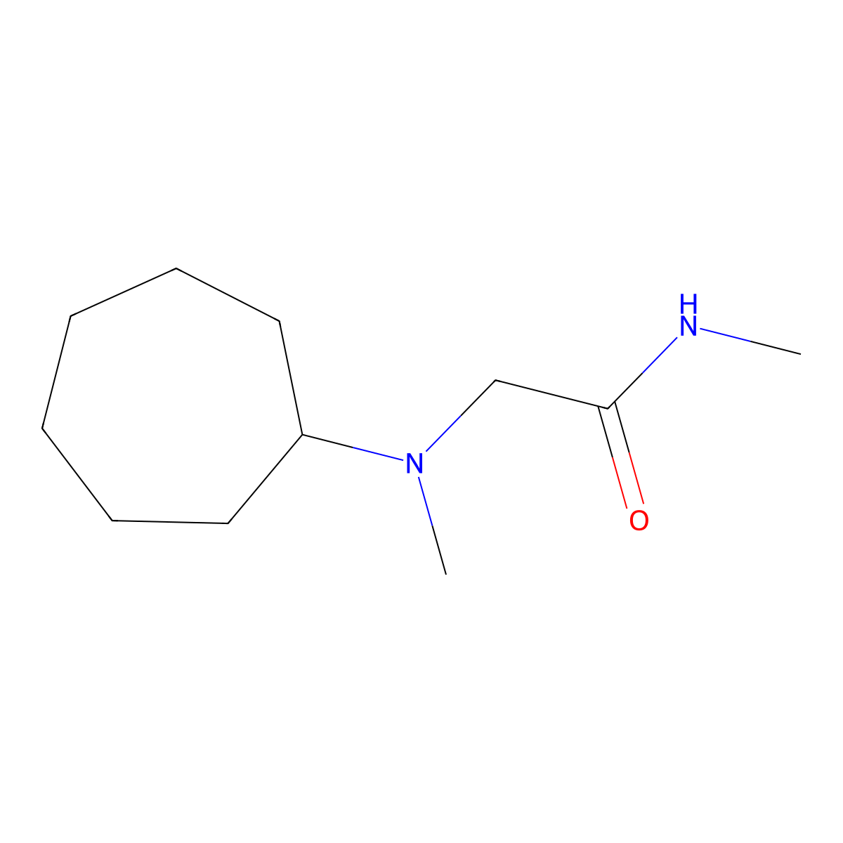 2-[cycloheptyl(methyl)amino]-N-methylacetamide molecular structure, CAS 1252443-78-9