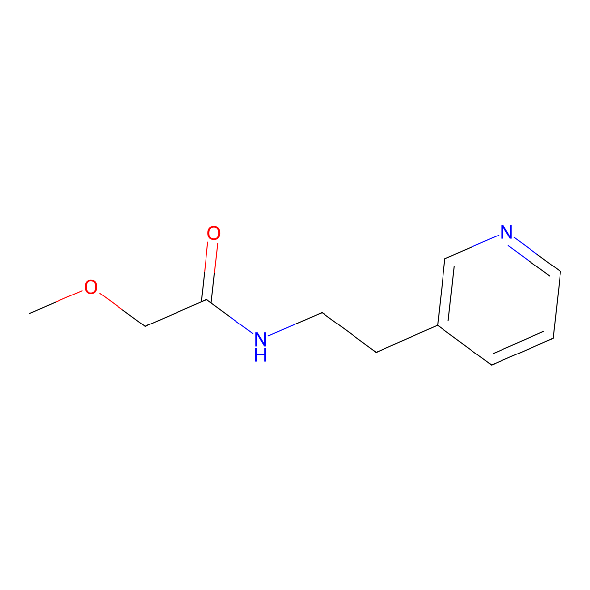 2-Methoxy-N-(2-(pyridin-3-yl)ethyl)acetamide molecular structure, CAS 1252443-81-4