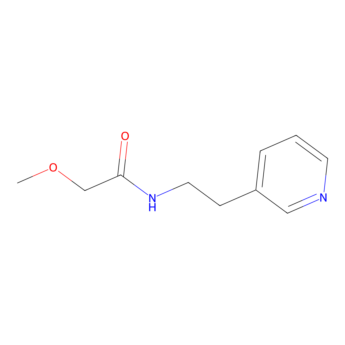 2-Methoxy-N-(2-(pyridin-3-yl)ethyl)acetamide molecular structure, CAS 1252443-81-4