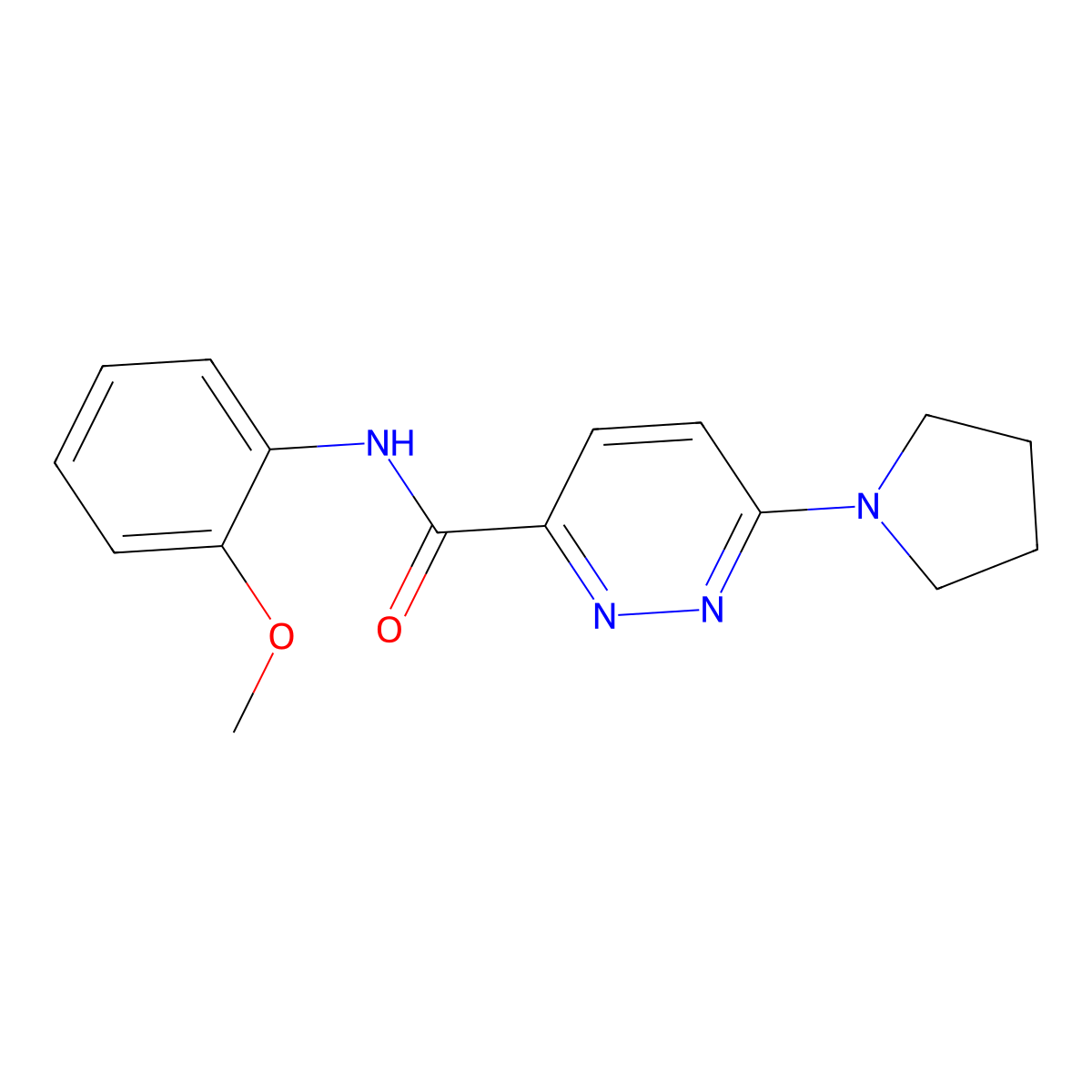 N-(2-methoxyphenyl)-6-(pyrrolidin-1-yl)pyridazine-3-carboxamide molecular structure, CAS 1252457-80-9