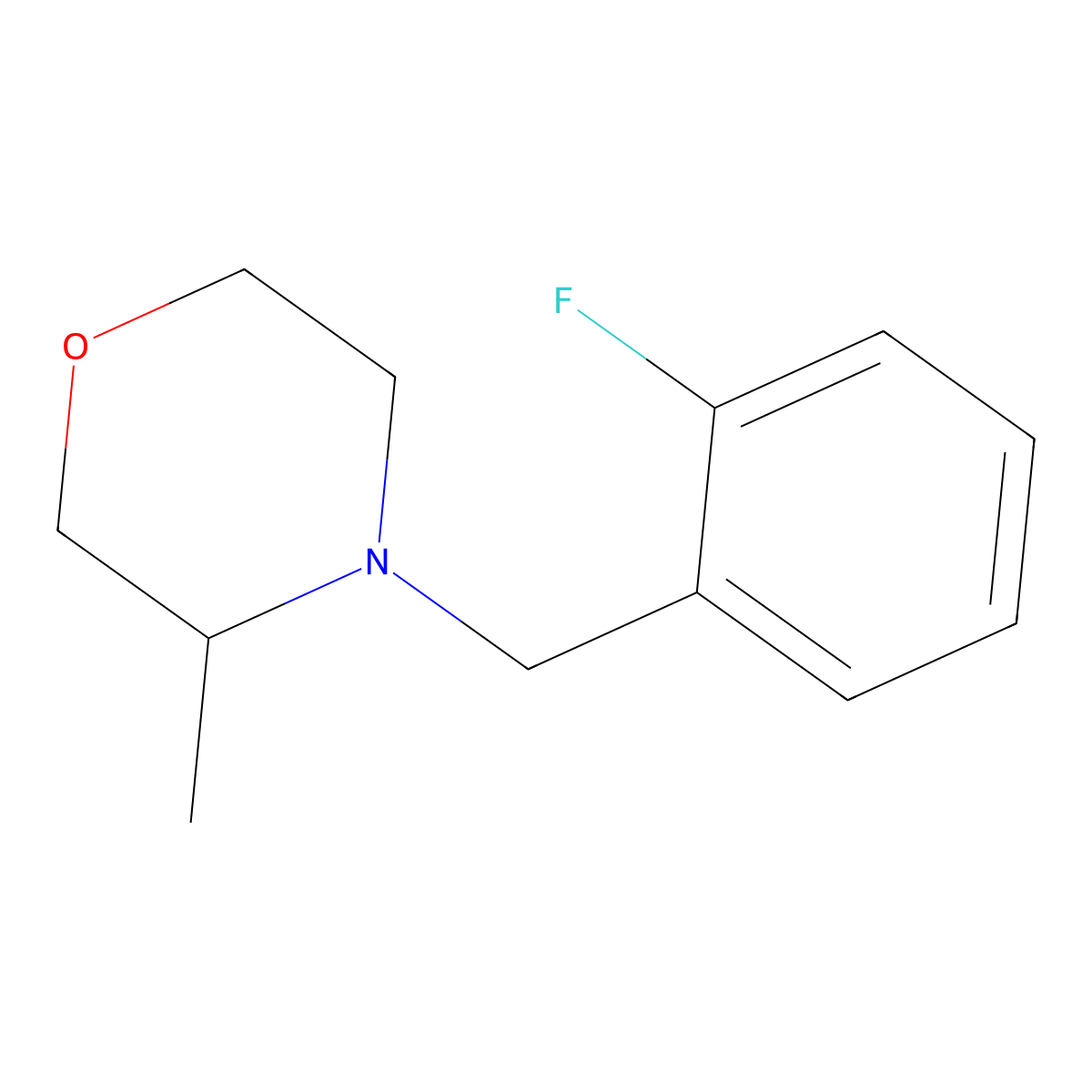 4-[(2-Fluorophenyl)methyl]-3-methylmorpholine molecular structure, CAS 1252499-28-7