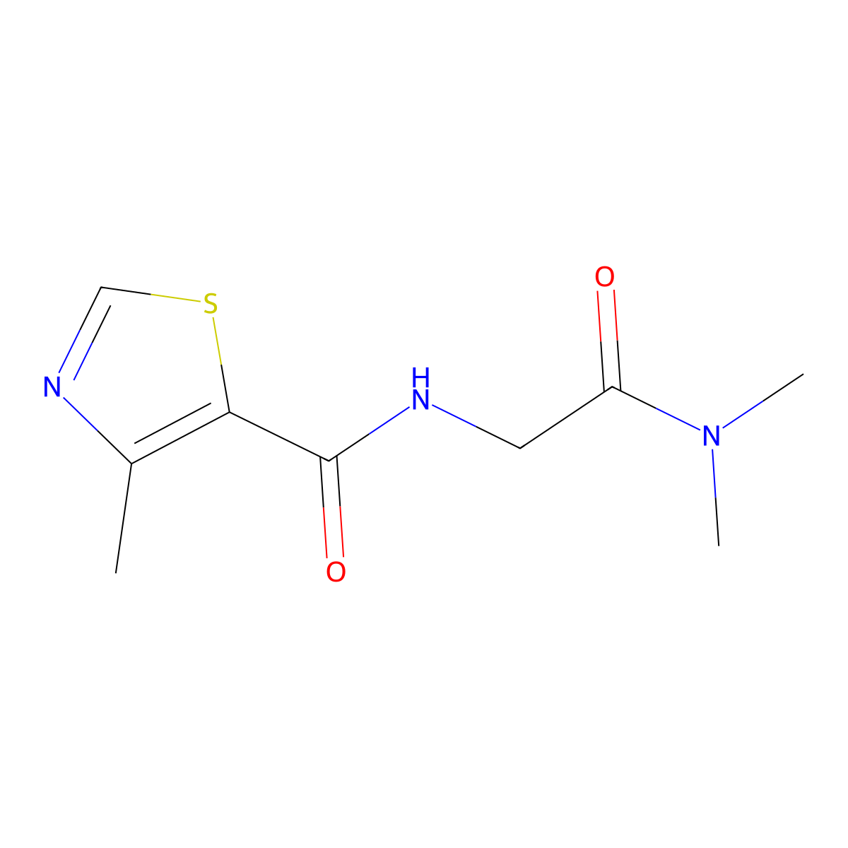 N,N-dimethyl-2-[(4-methyl-1,3-thiazol-5-yl)formamido]acetamide molecular structure, CAS 1252533-86-0