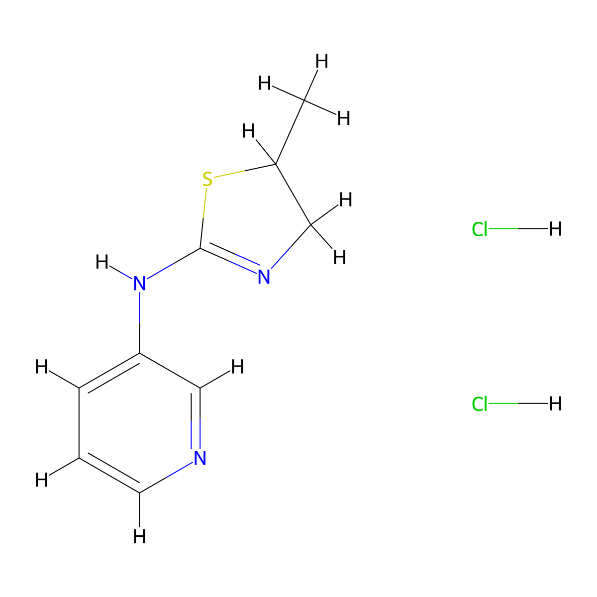 N-(5-methyl-1,3-thiazolidin-2-ylidene)pyridin-3-amine dihydrochloride molecular structure, CAS 1252559-53-7