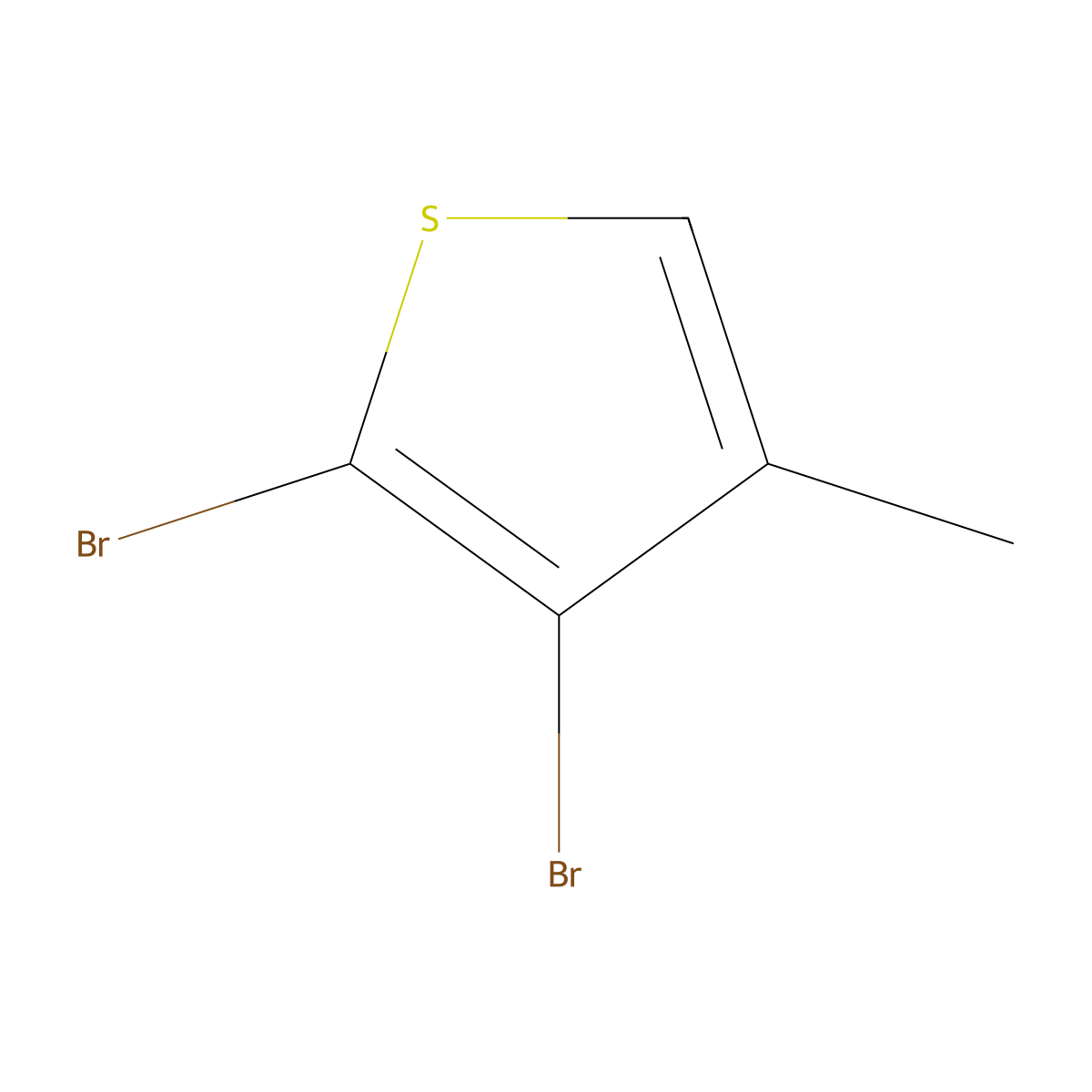 2,3-Dibromo-4-methylthiophene molecular structure, CAS 125257-38-7