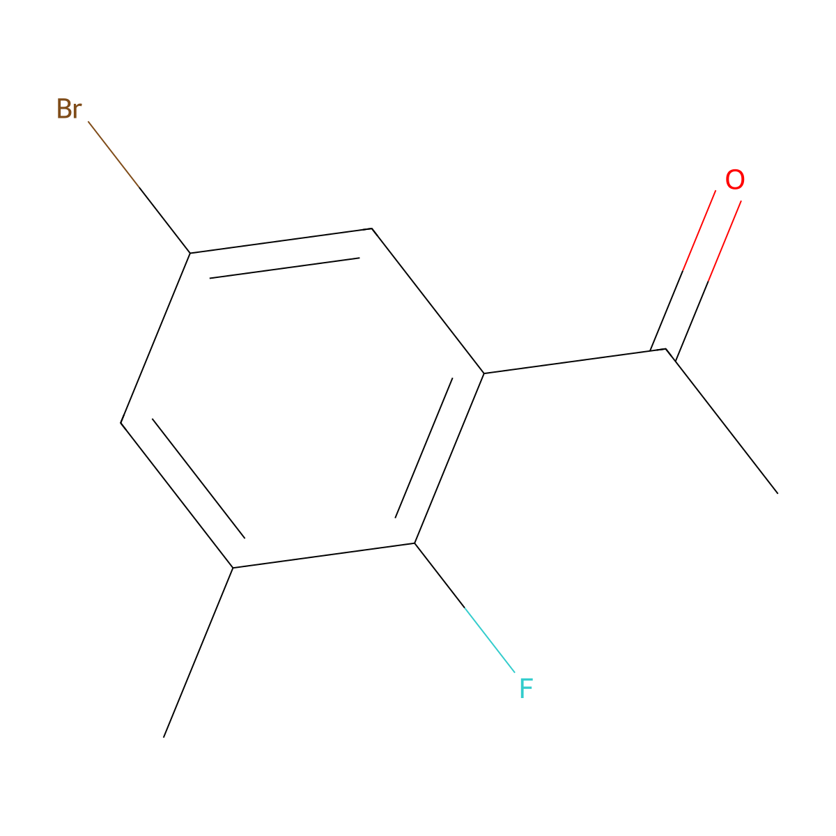1-(5-Bromo-2-fluoro-3-methylphenyl)ethan-1-one molecular structure, CAS 1252572-03-4