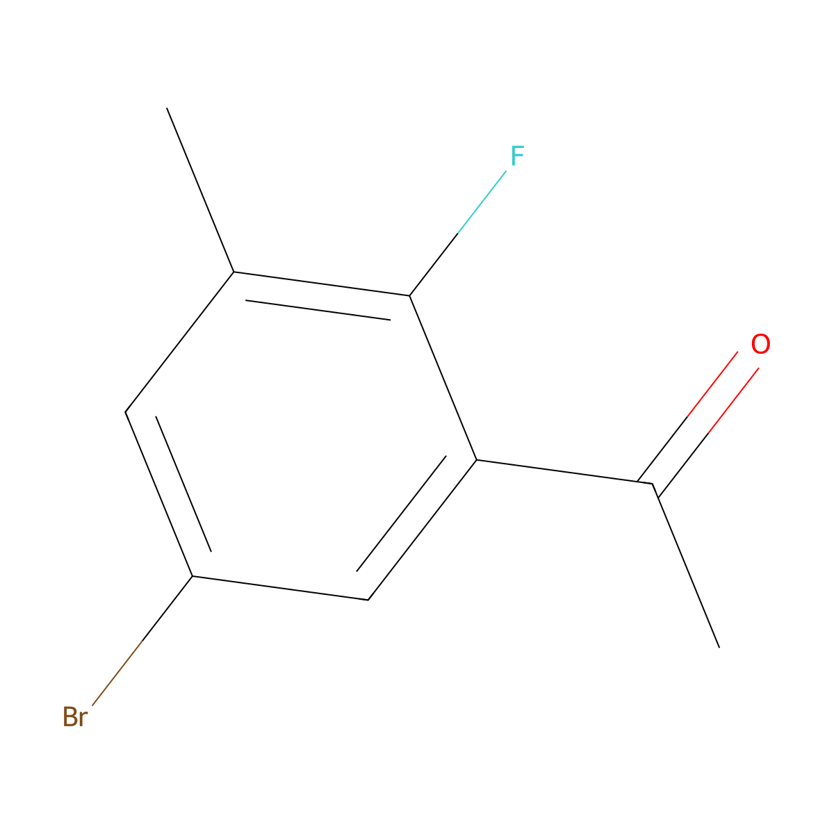 1-(5-Bromo-2-fluoro-3-methylphenyl)ethan-1-one molecular structure, CAS 1252572-03-4