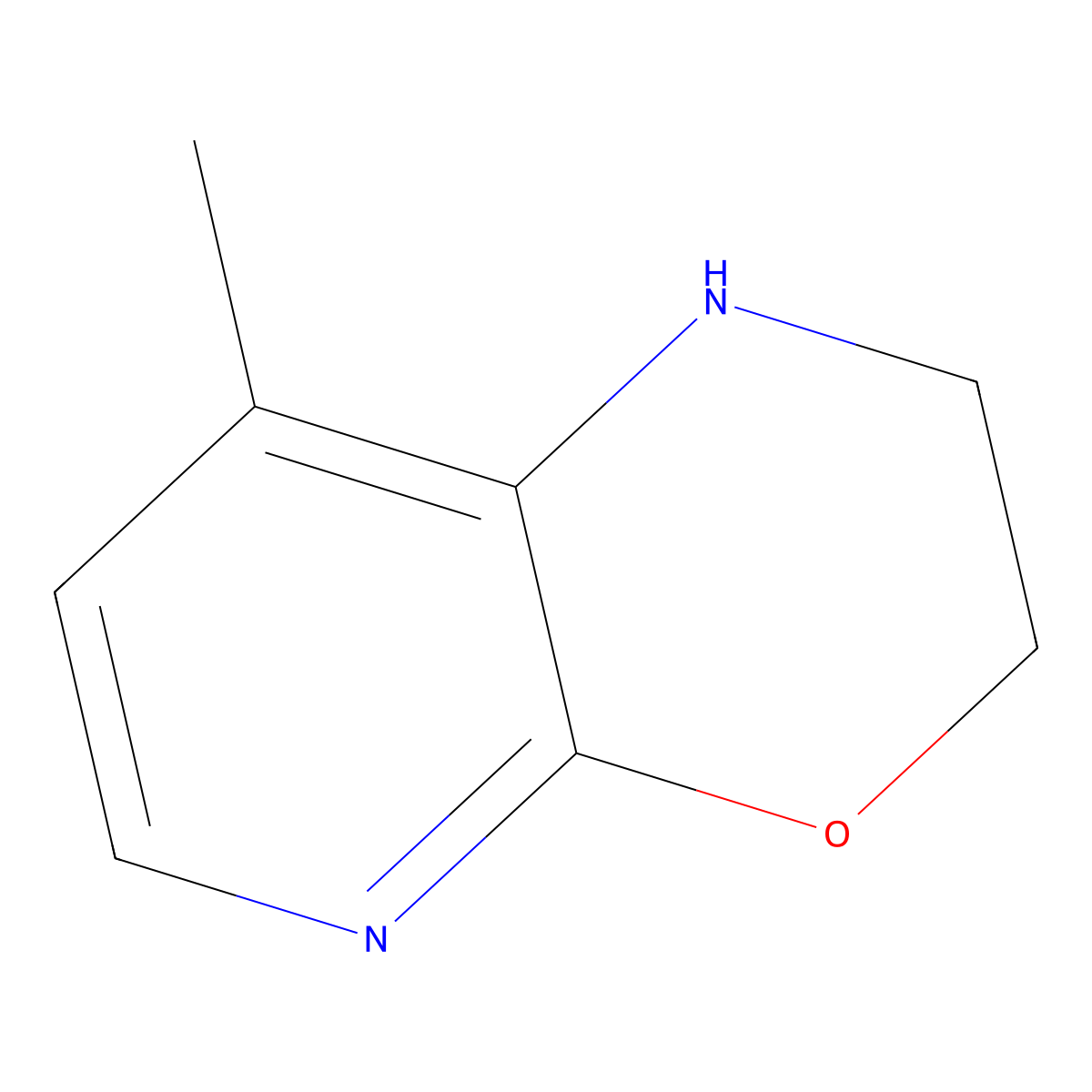 8-Methyl-1H,2H,3H-pyrido[2,3-b][1,4]oxazine molecular structure, CAS 1252572-06-7