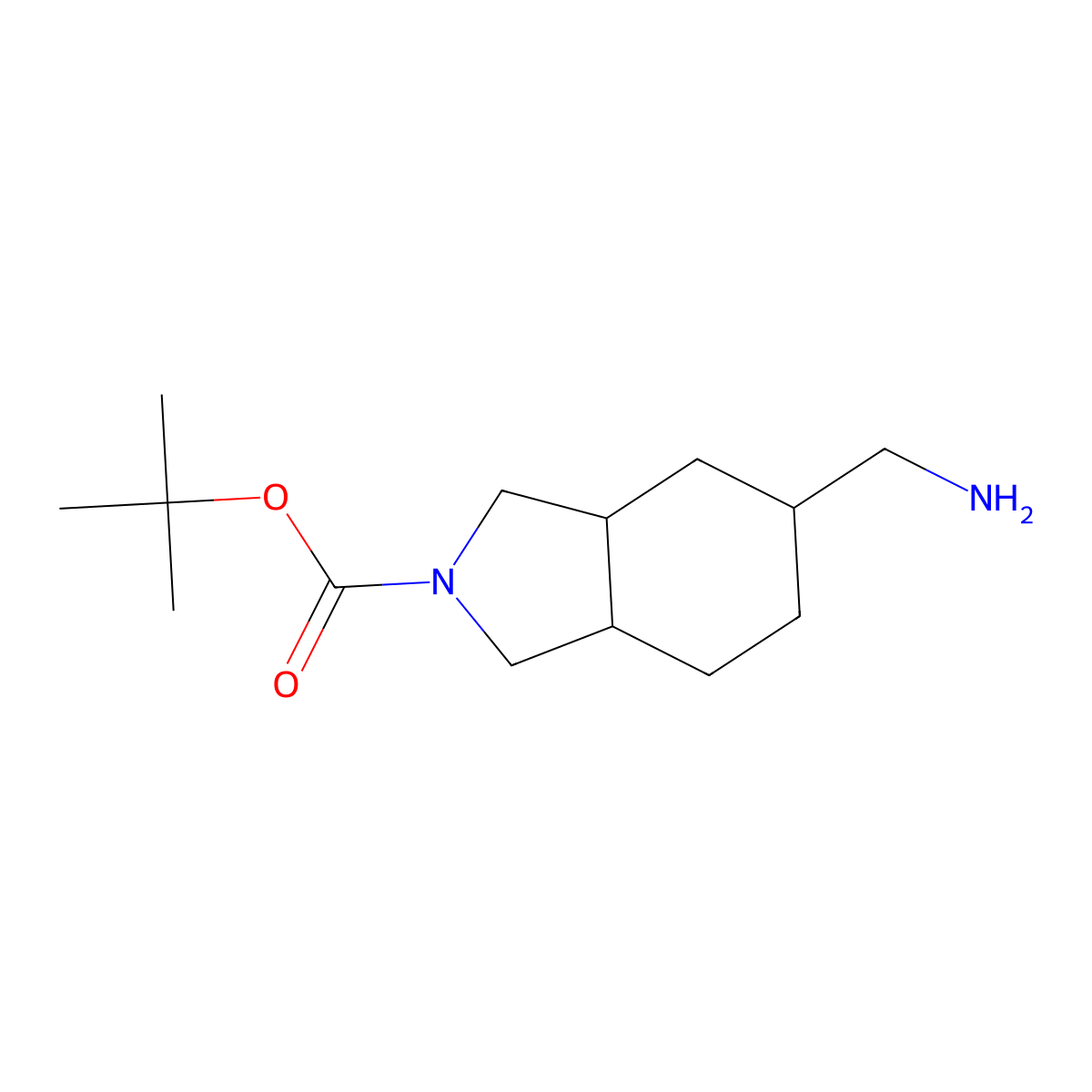 tert-Butyl 5-(aminomethyl)octahydro-2H-isoindole-2-carboxylate molecular structure, CAS 1252572-27-2