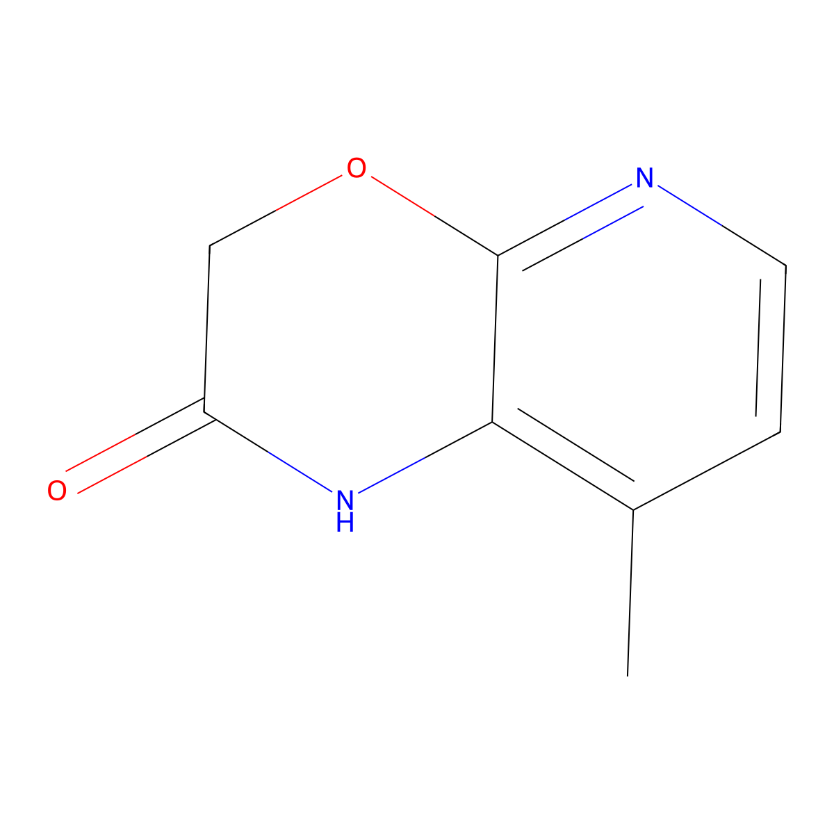 8-Methyl-1H-pyrido[2,3-b][1,4]oxazin-2-one molecular structure, CAS 1252572-47-6