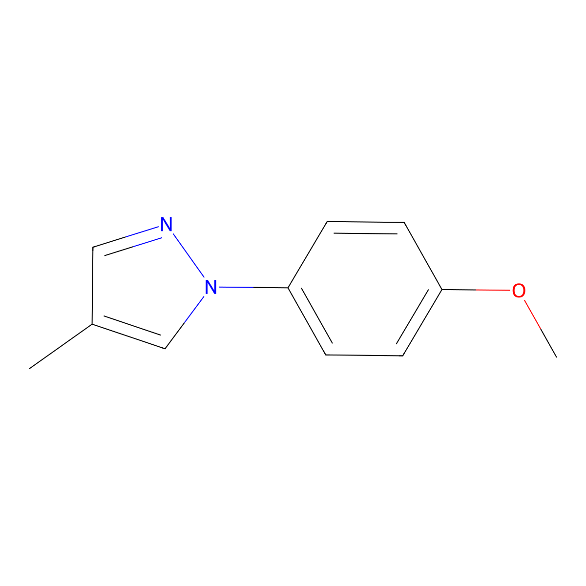 1-(4-methoxyphenyl)-4-methyl-1H-pyrazole molecular structure, CAS 1252572-49-8