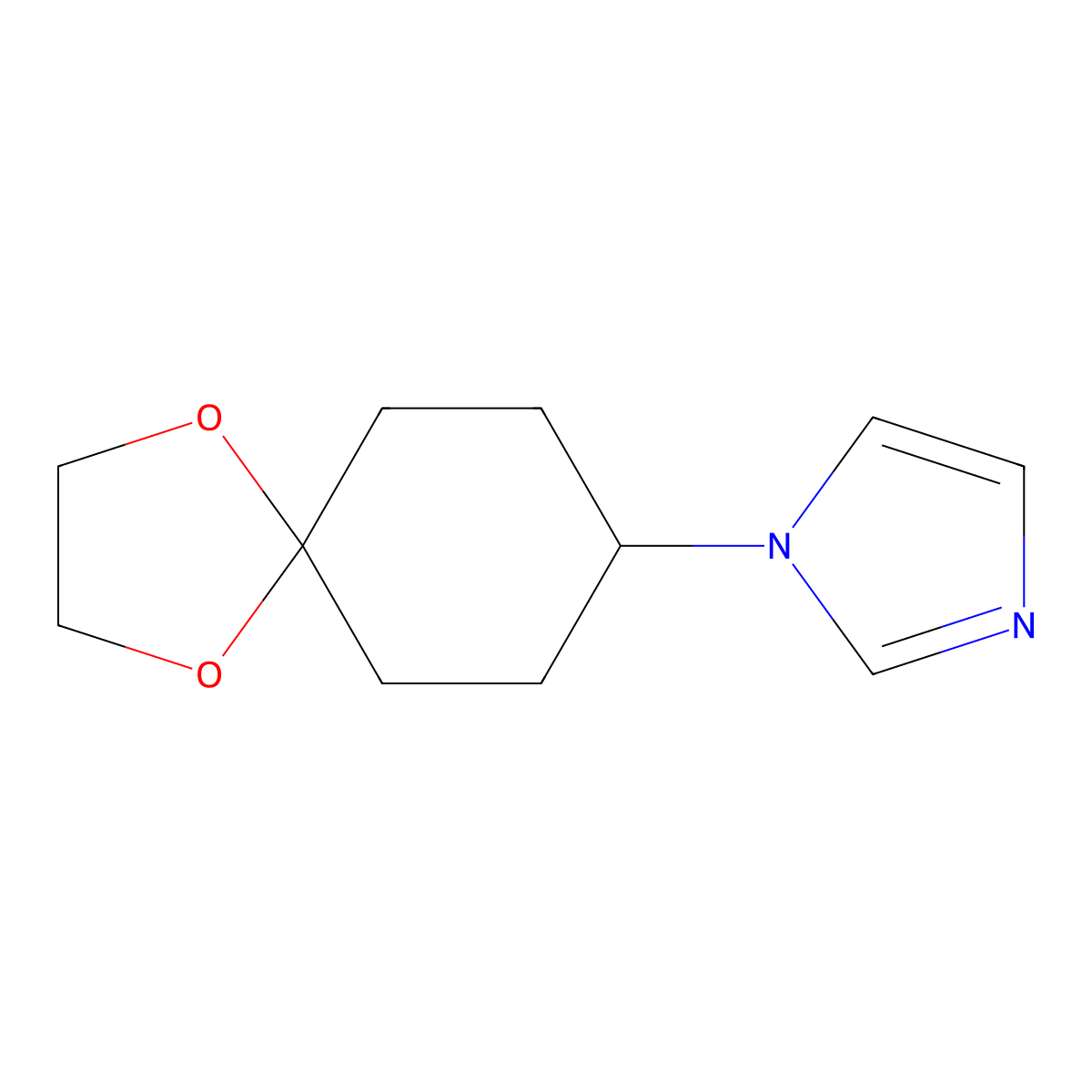 1-{1,4-dioxaspiro[4.5]decan-8-yl}-1H-imidazole molecular structure, CAS 1252607-49-0