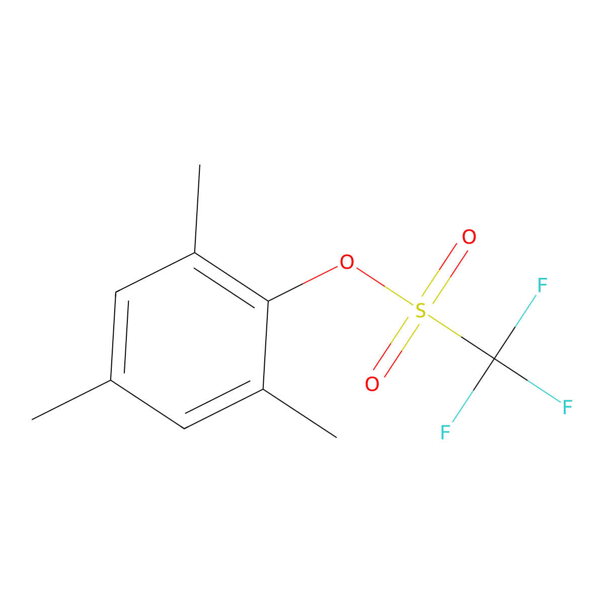 2,4,6-Trimethylphenyl triflate molecular structure, CAS 125261-32-7