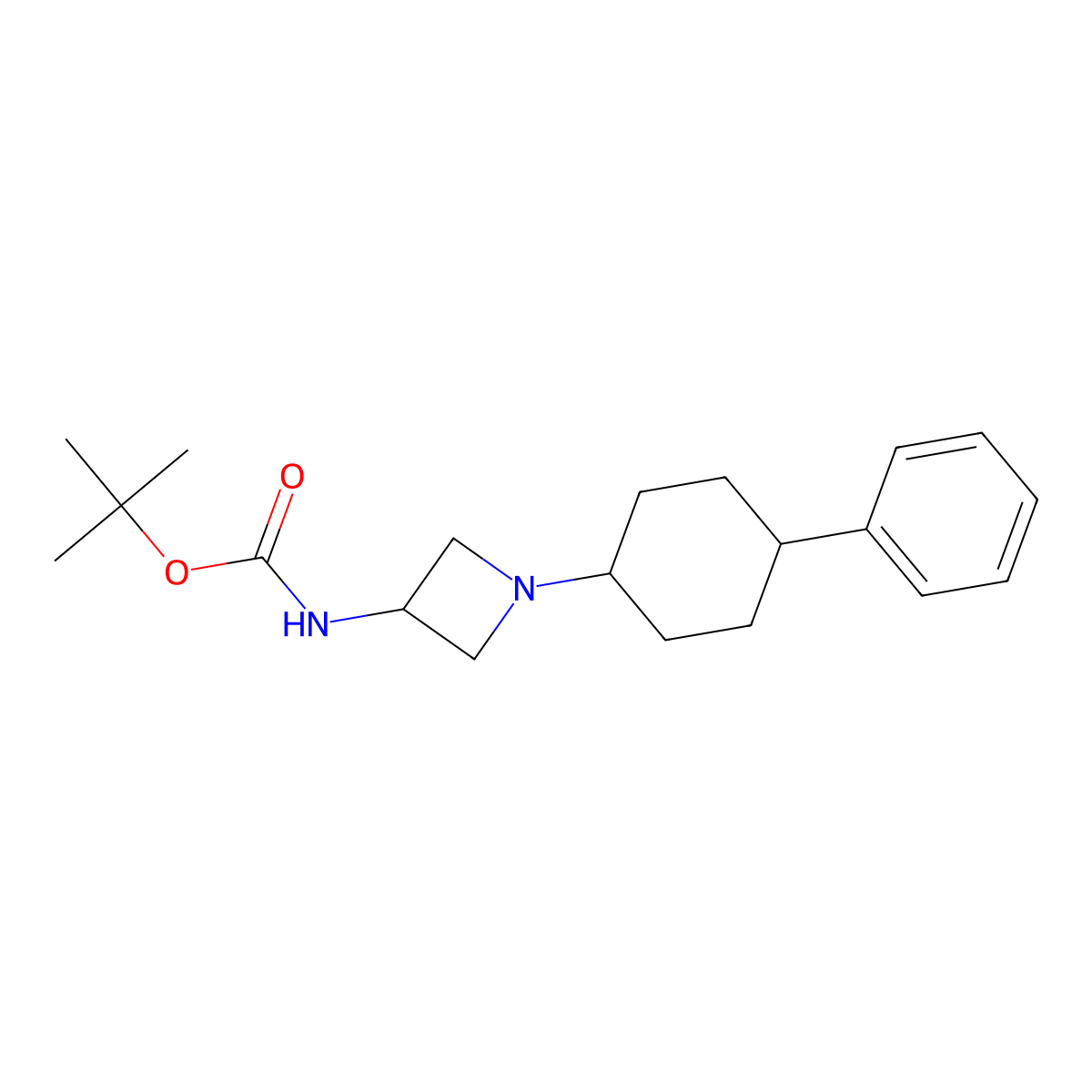[1-(4-Phenyl-cyclohexyl)-azetidin-3-yl]-carbamic acid tert-butyl ester molecular structure, CAS 1252616-30-0