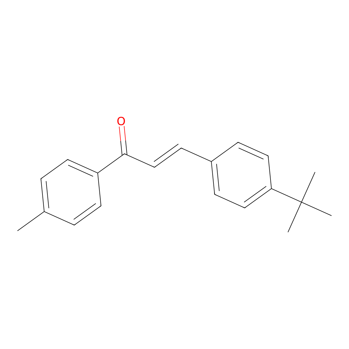 (2E)-3-(4-tert-Butylphenyl)-1-(4-methylphenyl)prop-2-en-1-one molecular structure, CAS 1252617-33-6