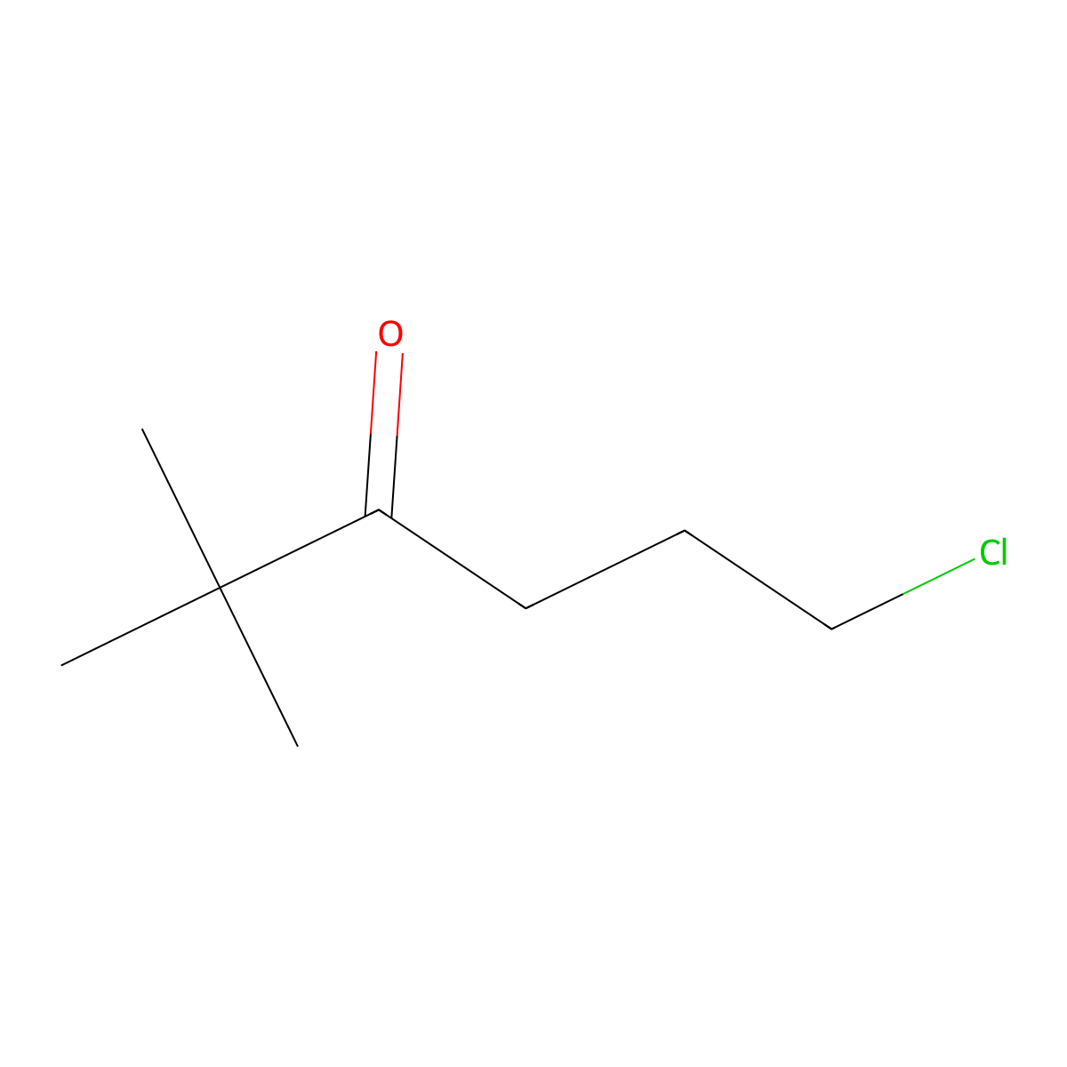 6-Chloro-2,2-dimethylhexan-3-one molecular structure, CAS 1252665-79-4