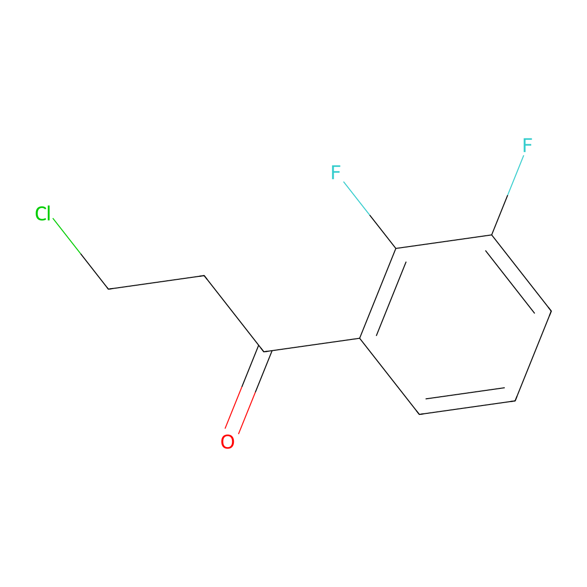 3-Chloro-1-(2,3-difluorophenyl)propan-1-one molecular structure, CAS 1252665-86-3