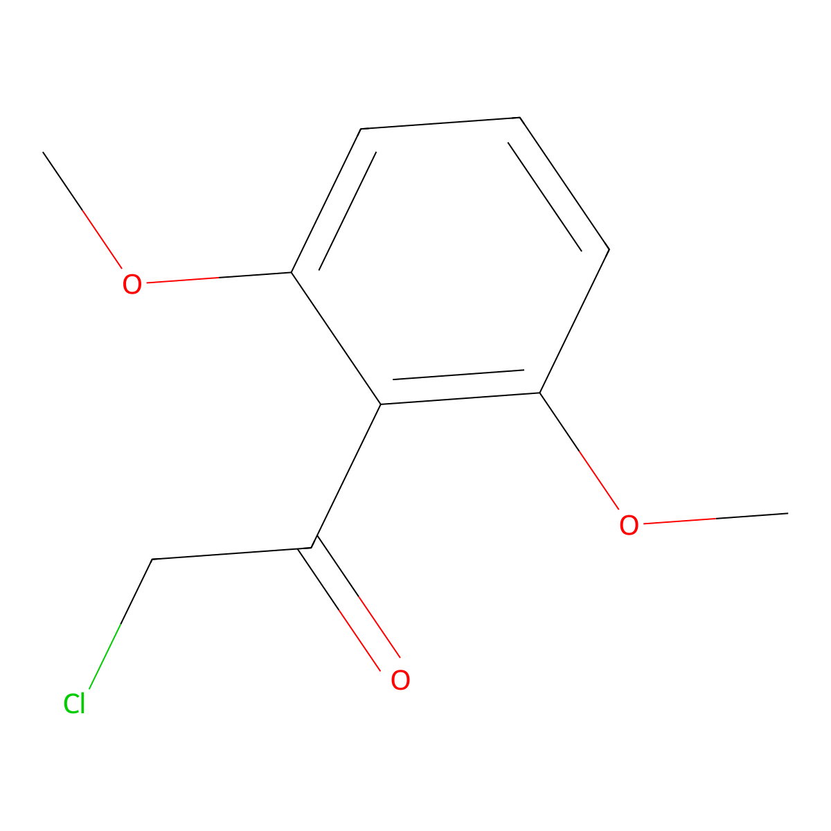 2-Chloro-1-(2,6-dimethoxyphenyl)ethan-1-one molecular structure, CAS 1252666-08-2