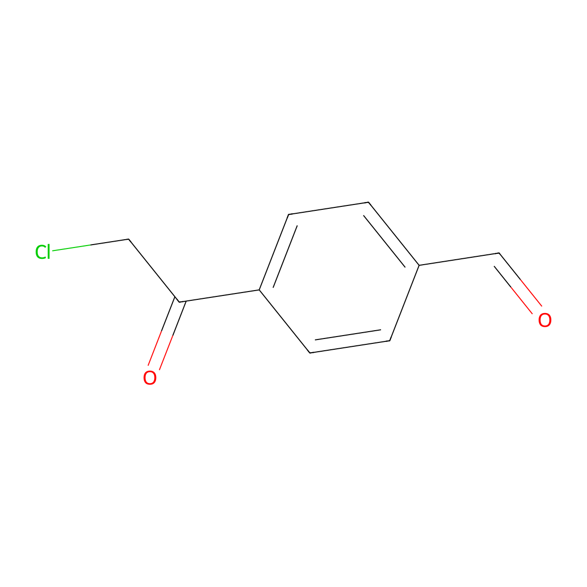 Benzaldehyde, 4-(2-chloroacetyl)- molecular structure, CAS 1252666-11-7
