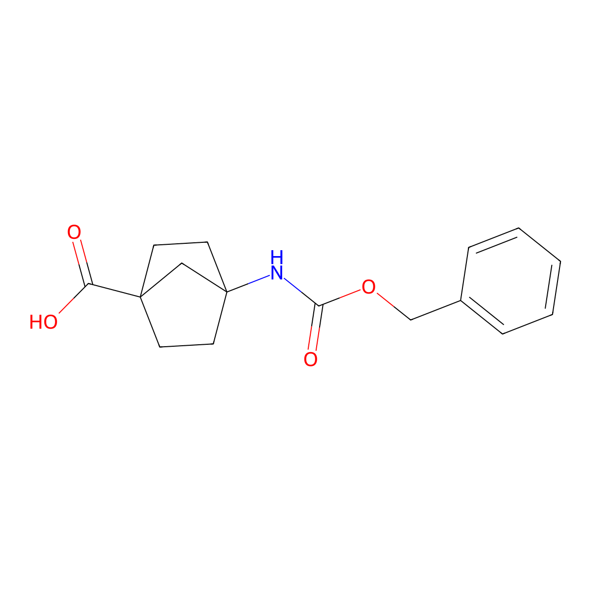 4-(((Benzyloxy)carbonyl)amino)bicyclo[2.2.1]heptane-1-carboxylic acid molecular structure, CAS 1252672-36-8