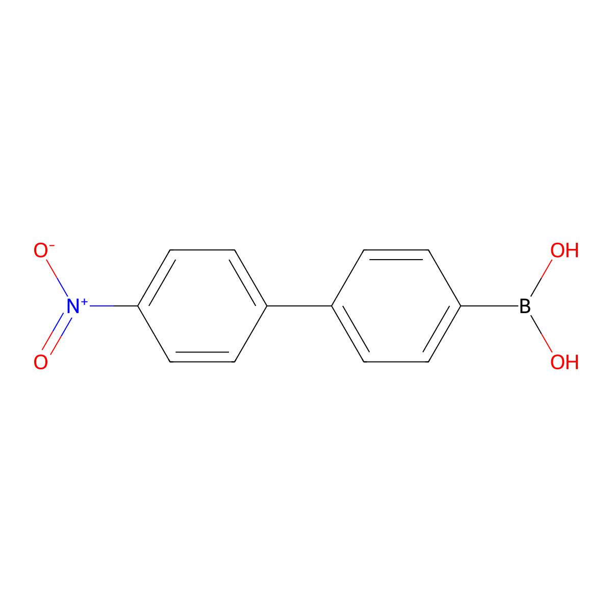 4'-Nitrobiphenyl-4-boronic acid molecular structure, CAS 1252678-07-1