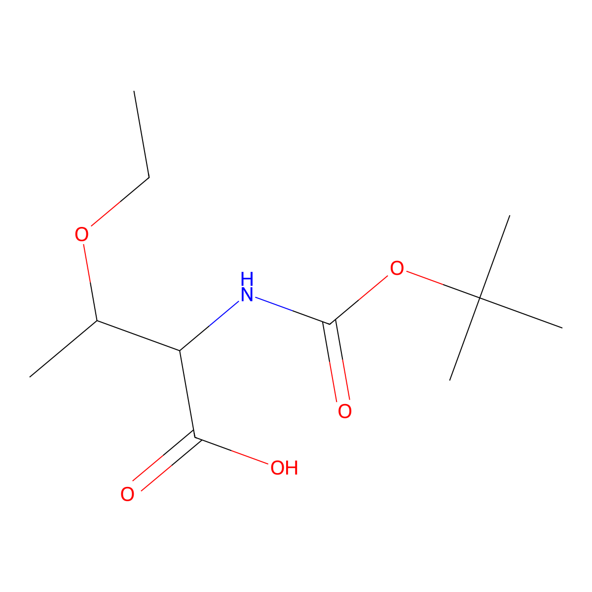 Boc-allo-O-ethyl-D-Thr molecular structure, CAS 1252683-40-1