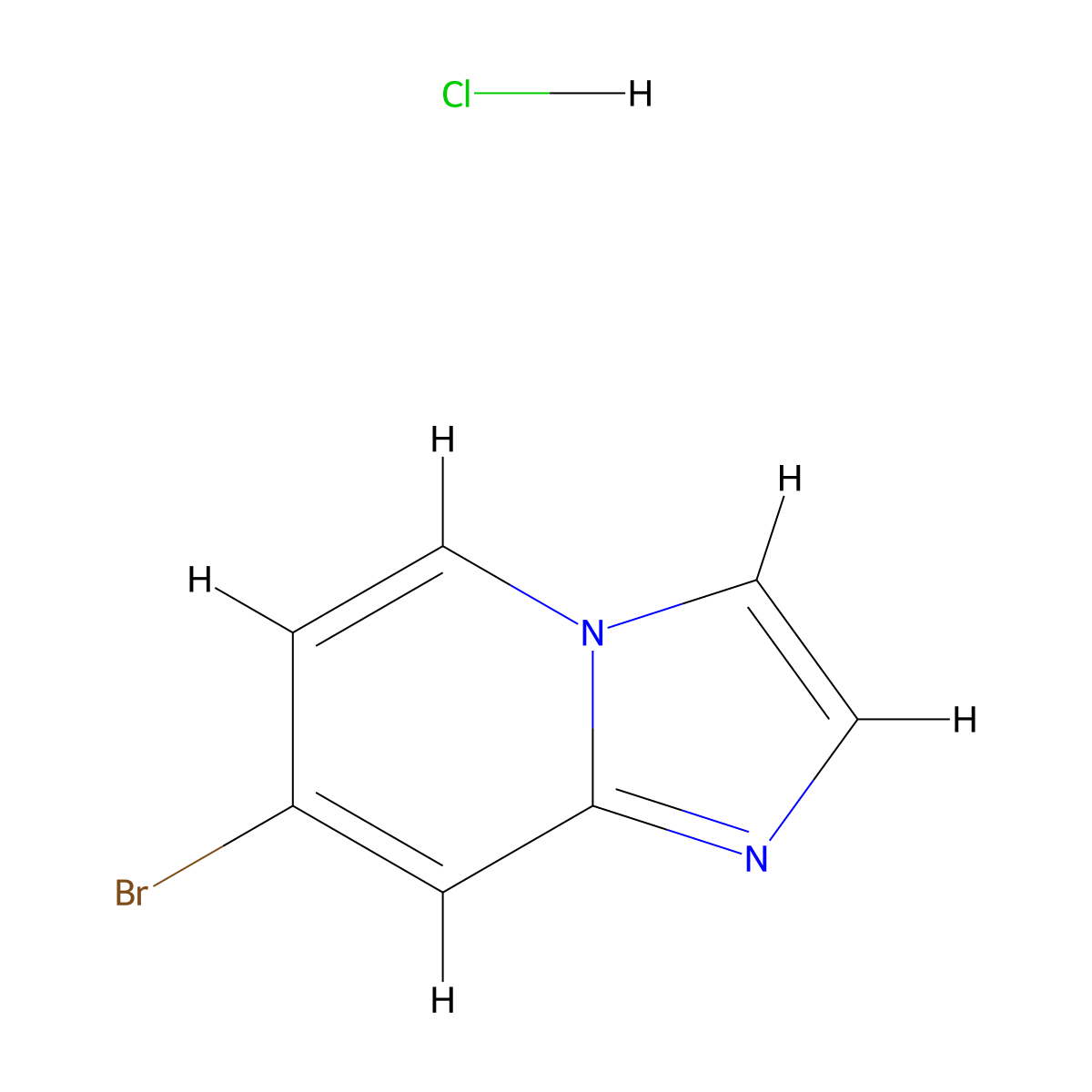 7-Bromoimidazo[1,2-a]pyridine hydrochloride molecular structure, CAS 1252686-44-4