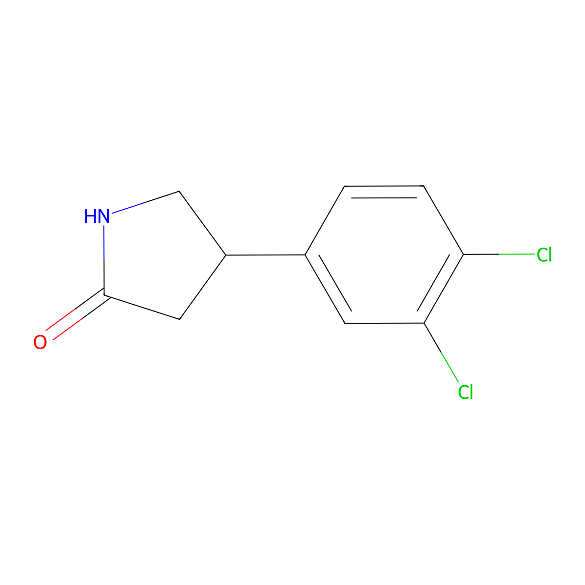 (R)-4-(3,4-Dichlorophenyl)pyrrolidin-2-one molecular structure, CAS 1252761-56-0
