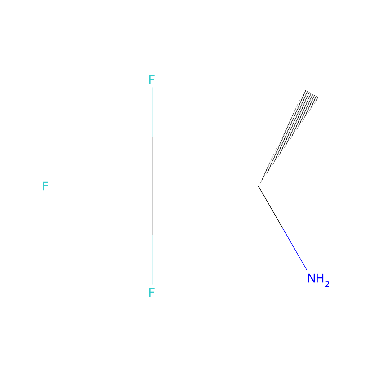 (S)-1,1,1-trifluoropropan-2-amine molecular structure, CAS 125278-10-6