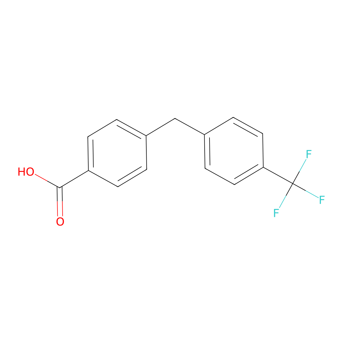 4-(4-(Trifluoromethyl)benzyl)benzoic acid molecular structure, CAS 1252780-44-1