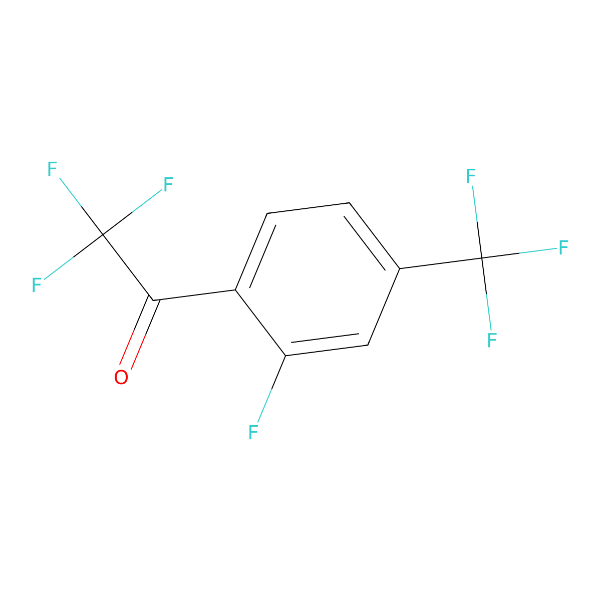 2,2,2-Trifluoro-1-(2-fluoro-4-(trifluoromethyl)phenyl)ethanone molecular structure, CAS 1252780-75-8