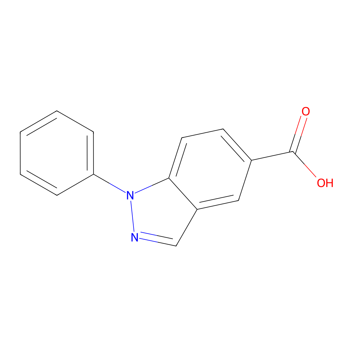 1-Phenylindazole-5-carboxylic acid molecular structure, CAS 1252780-80-5
