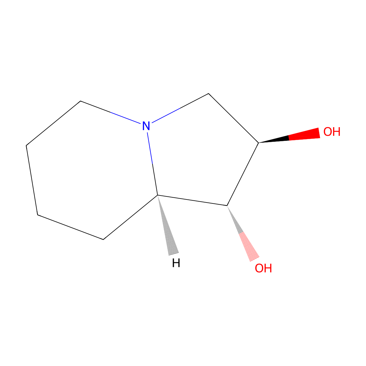 Lentiginosine molecular structure, CAS 125279-72-3