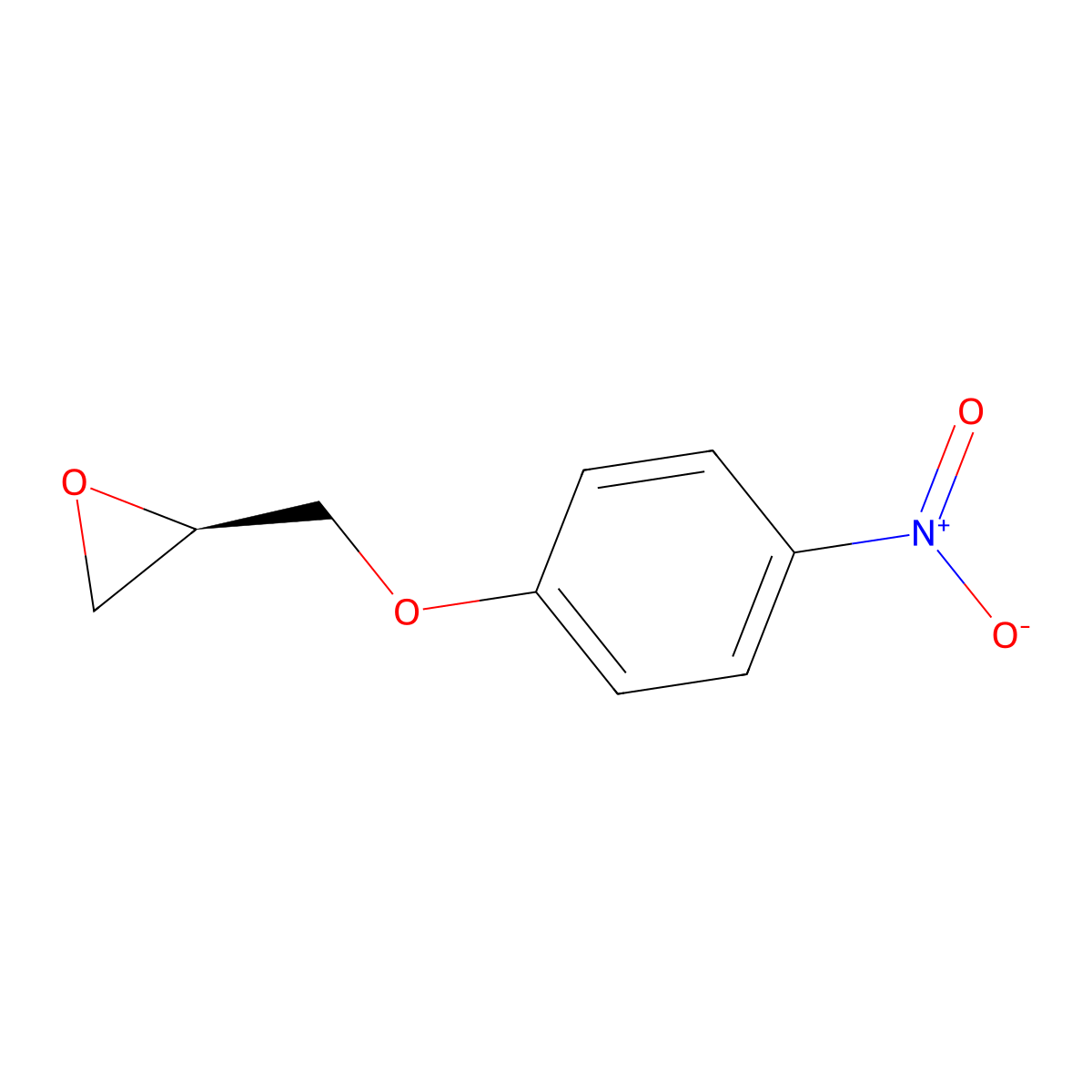 Oxirane, ((4-nitrophenoxy)methyl)-, (R)- molecular structure, CAS 125279-81-4