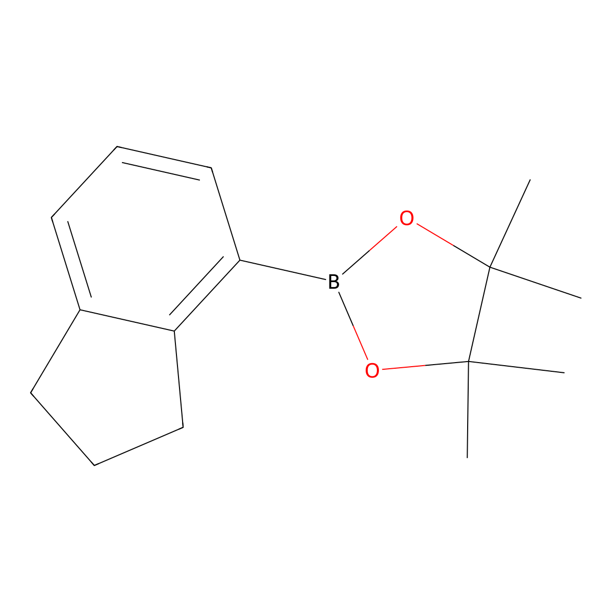 2-(2,3-dihydro-1H-inden-4-yl)-4,4,5,5-tetramethyl-1,3,2-dioxaborolane molecular structure, CAS 1252793-57-9