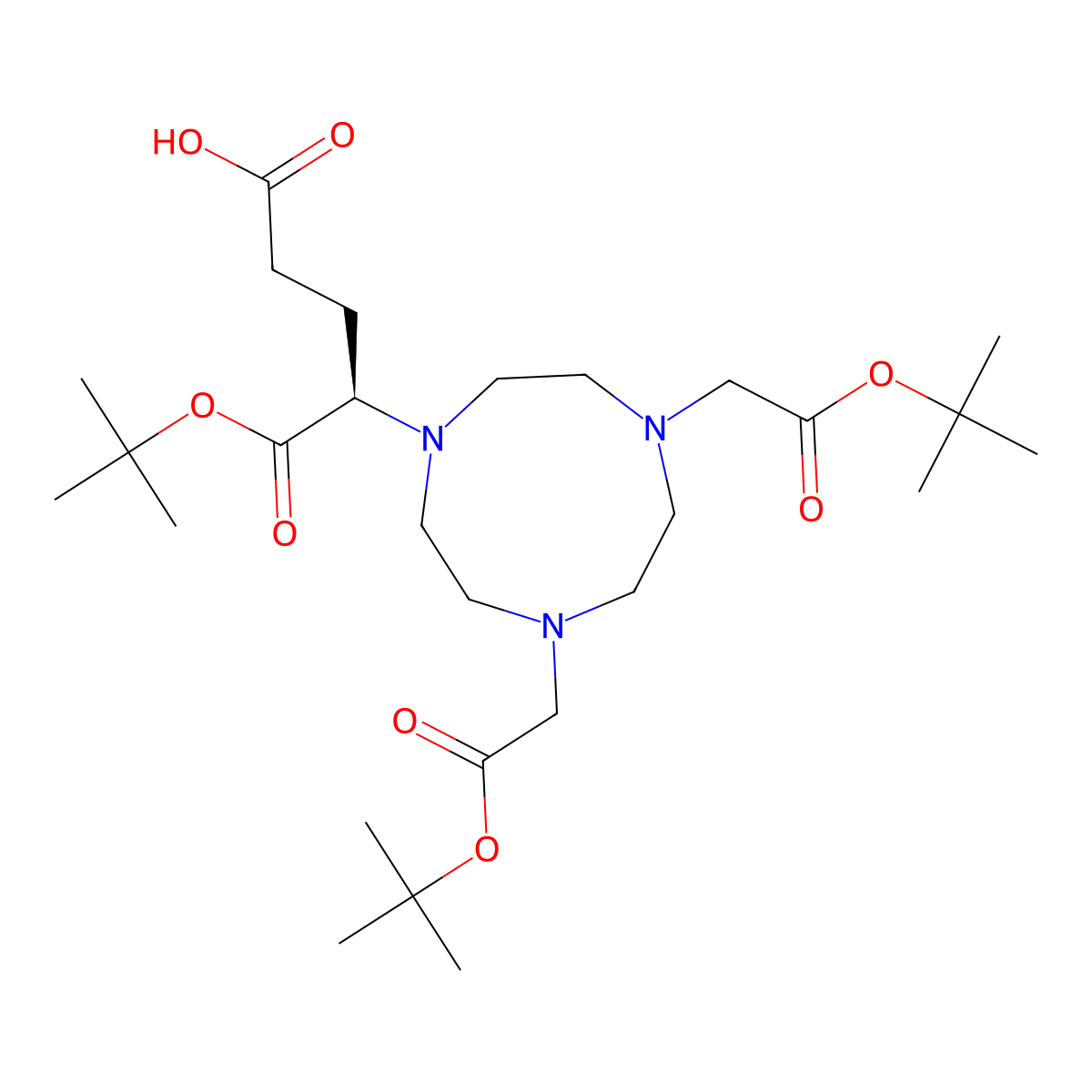 (R)-NODAGA-tris(t-Bu ester) molecular structure, CAS 1252799-47-5