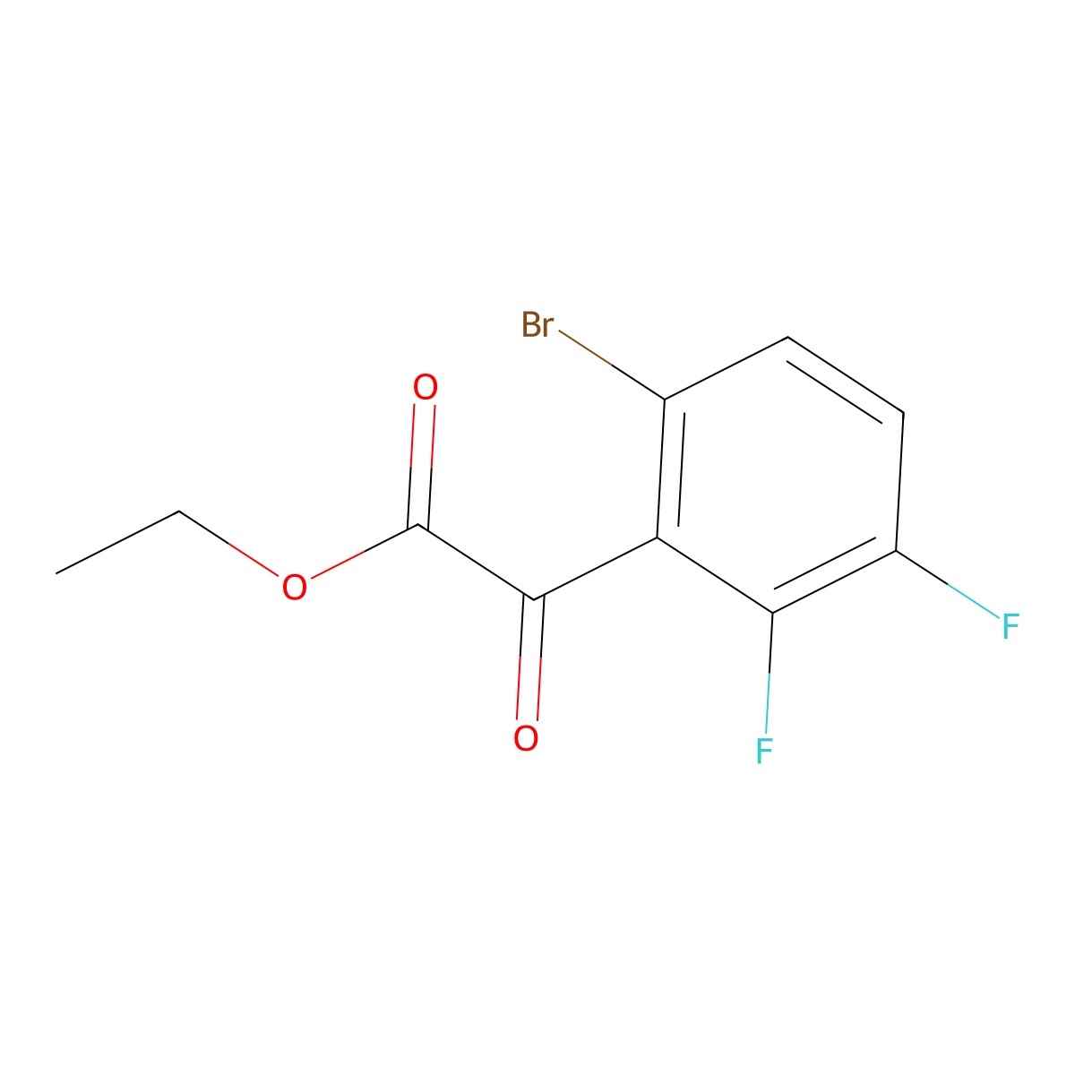 Ethyl 2-(6-bromo-2,3-difluorophenyl)-2-oxoacetate molecular structure, CAS 1252799-90-8