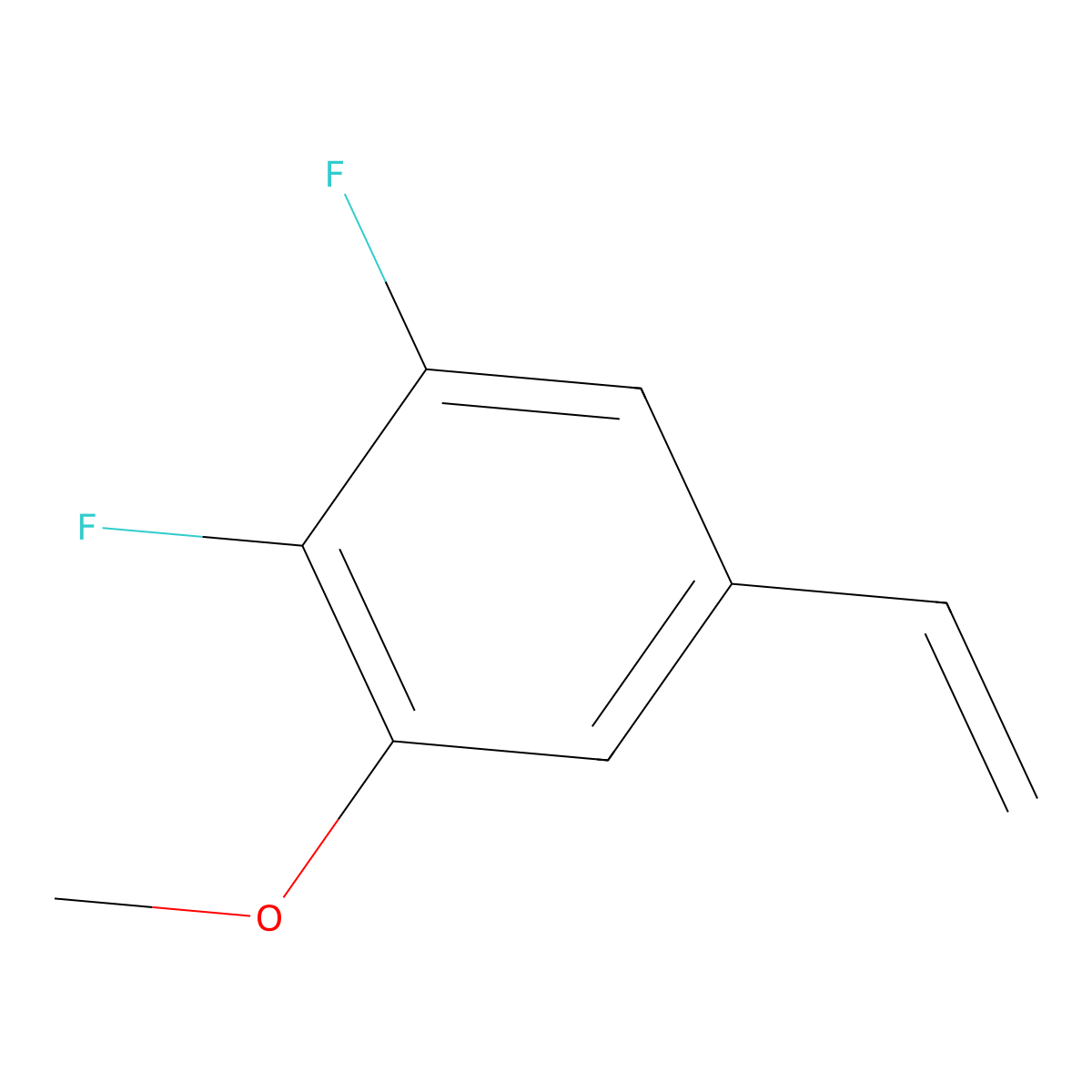 1,2-Difluoro-3-methoxy-5-vinylbenzene molecular structure, CAS 1252800-09-1