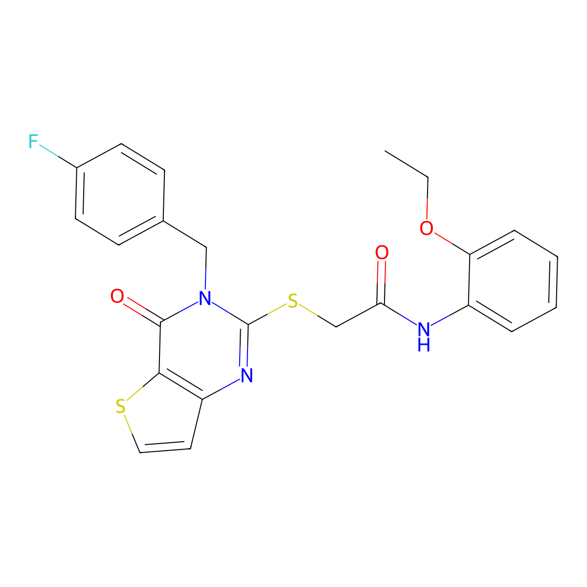 N-(2-ethoxyphenyl)-2-({3-[(4-fluorophenyl)methyl]-4-oxo-3H,4H-thieno[3,2-d]pyrimidin-2-yl}sulfanyl)acetamide molecular structure, CAS 1252816-25-3