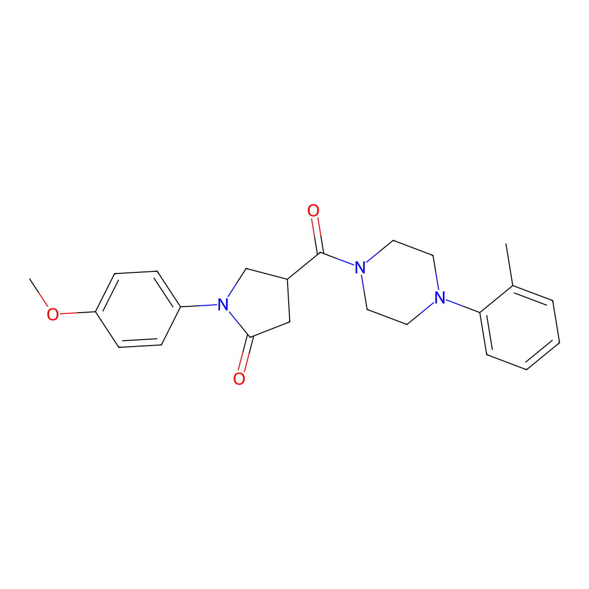1-(4-Methoxyphenyl)-4-[4-(2-methylphenyl)piperazine-1-carbonyl]pyrrolidin-2-one molecular structure, CAS 1252819-22-9