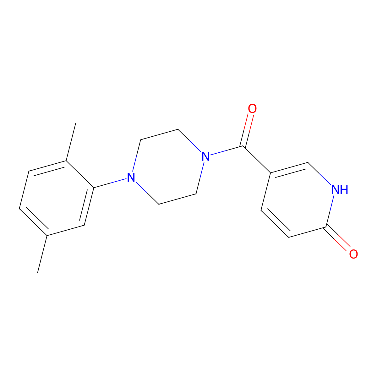 5-[4-(2,5-Dimethylphenyl)piperazine-1-carbonyl]pyridin-2-ol molecular structure, CAS 1252819-48-9