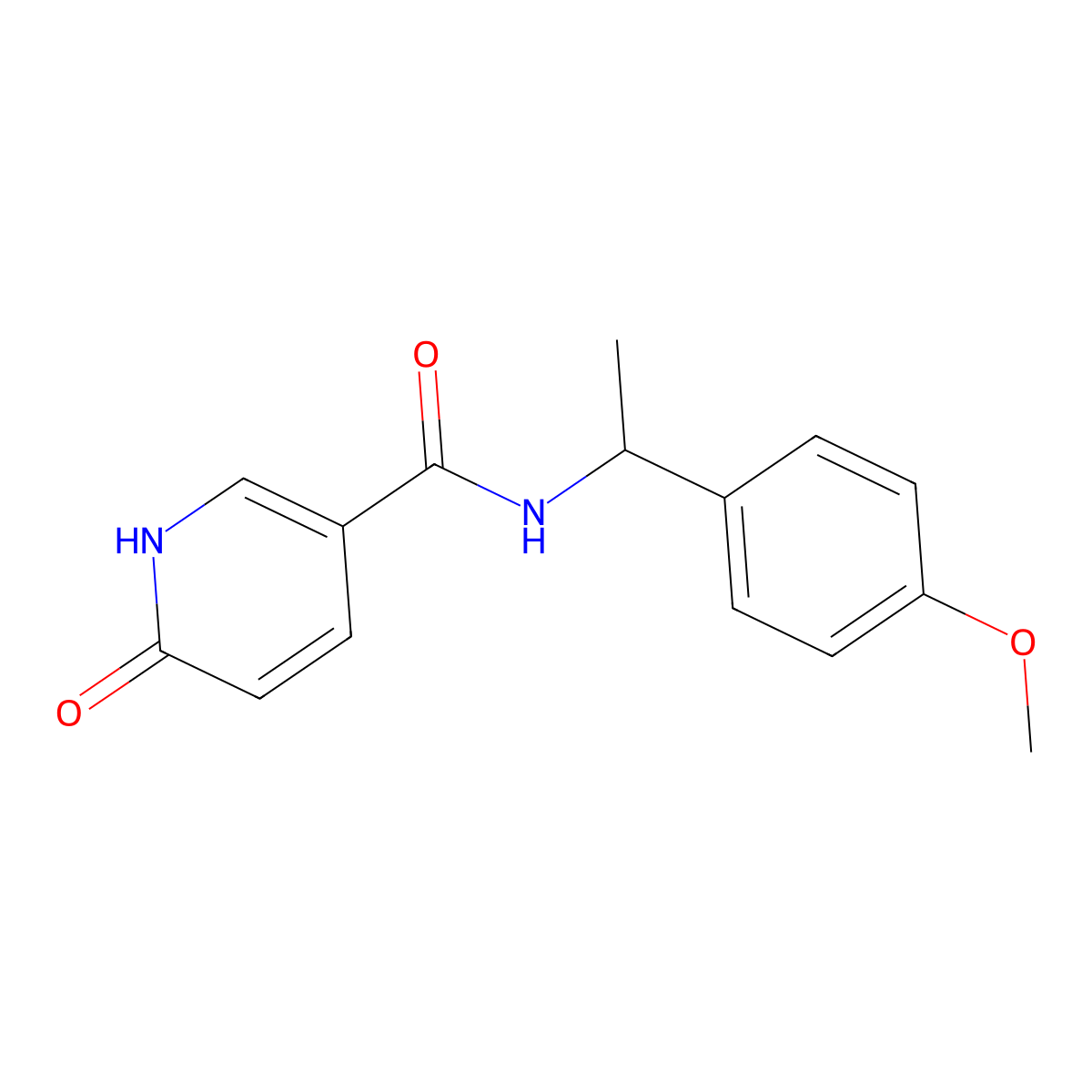 6-hydroxy-N-[1-(4-methoxyphenyl)ethyl]pyridine-3-carboxamide molecular structure, CAS 1252821-89-8