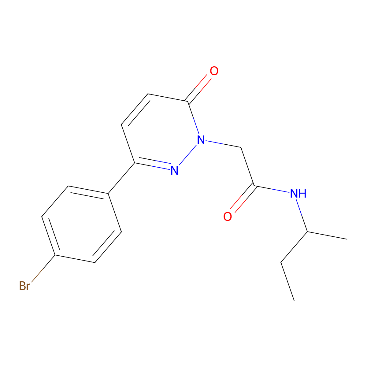 2-[3-(4-bromophenyl)-6-oxopyridazin-1(6H)-yl]-N-(butan-2-yl)acetamide molecular structure, CAS 1252825-12-9