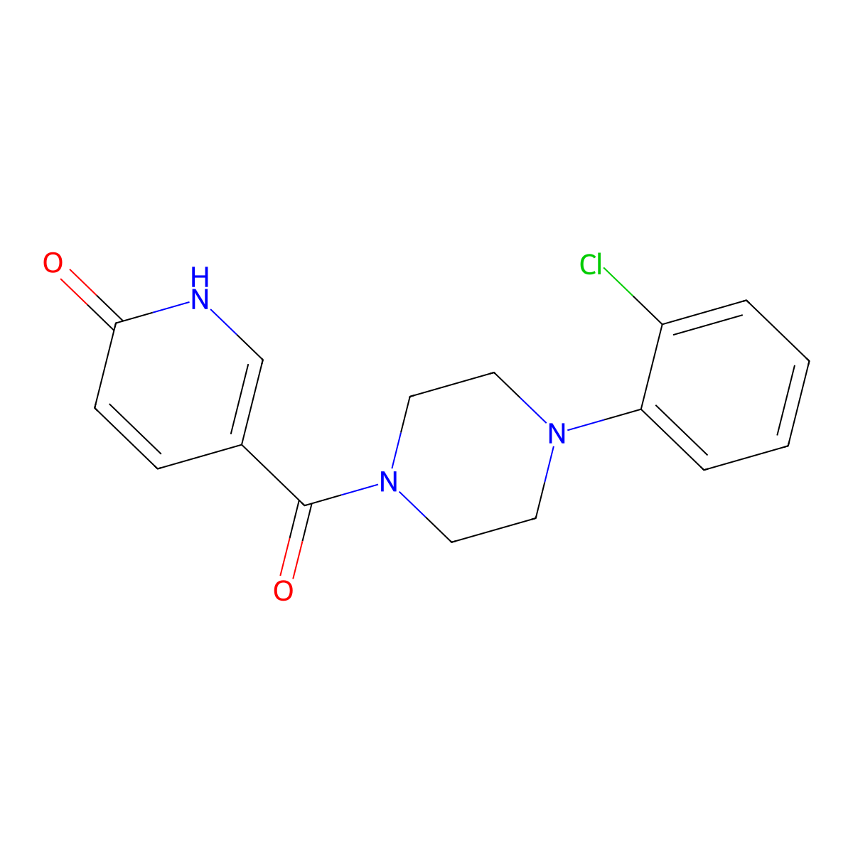 5-[4-(2-Chlorophenyl)piperazine-1-carbonyl]pyridin-2-ol molecular structure, CAS 1252825-94-7