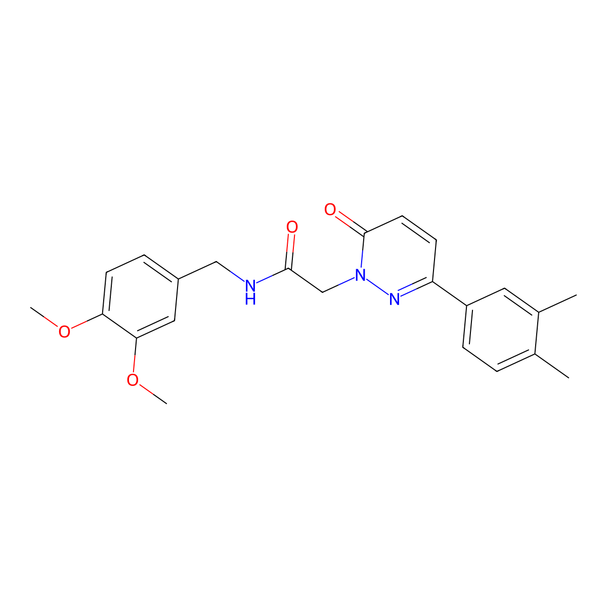 N-(3,4-dimethoxybenzyl)-2-(3-(3,4-dimethylphenyl)-6-oxopyridazin-1(6H)-yl)acetamide molecular structure, CAS 1252844-95-3