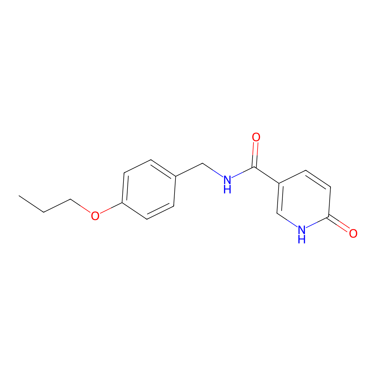 6-hydroxy-N-[(4-propoxyphenyl)methyl]pyridine-3-carboxamide molecular structure, CAS 1252845-82-1