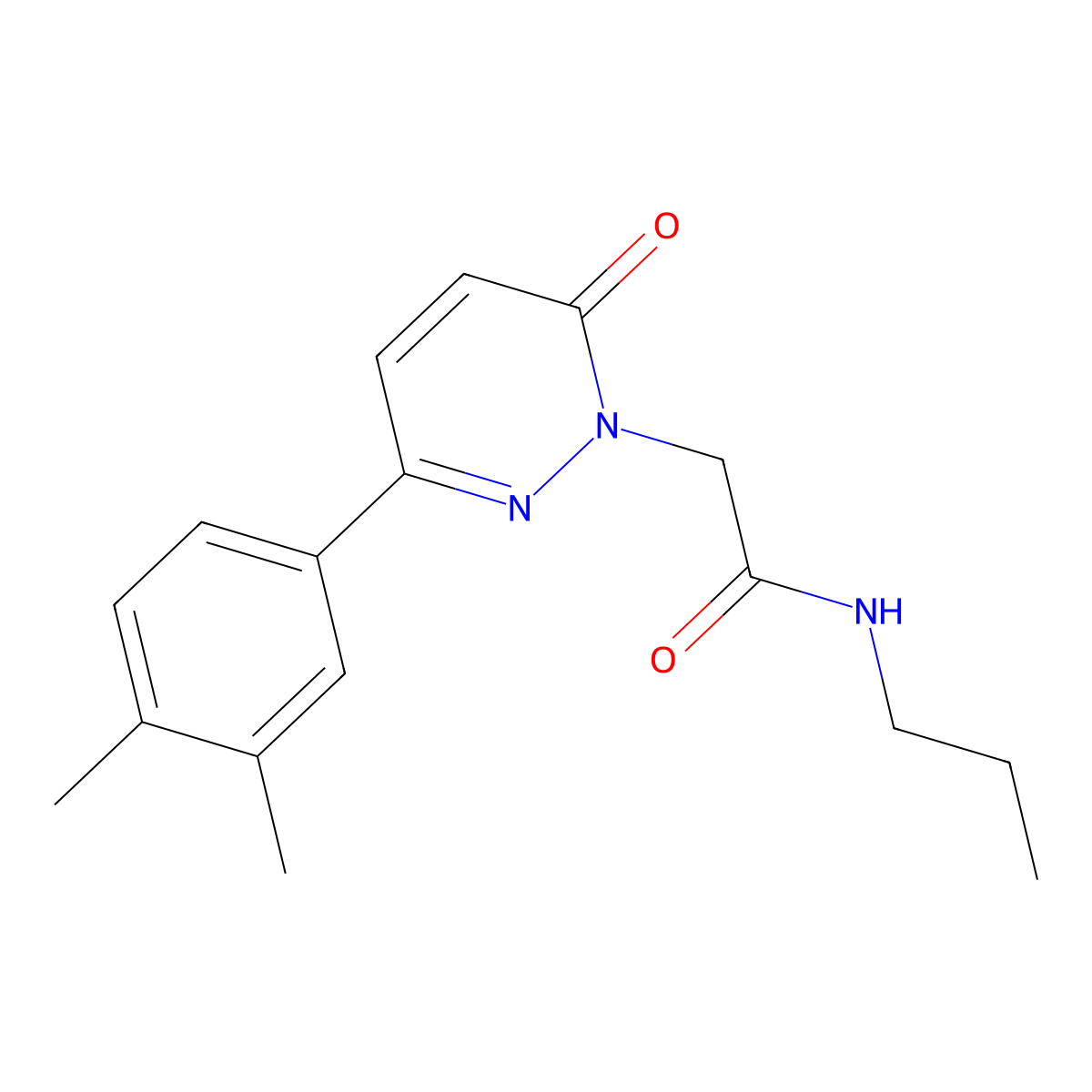 2-(3-(3,4-dimethylphenyl)-6-oxopyridazin-1(6H)-yl)-N-propylacetamide molecular structure, CAS 1252849-67-4