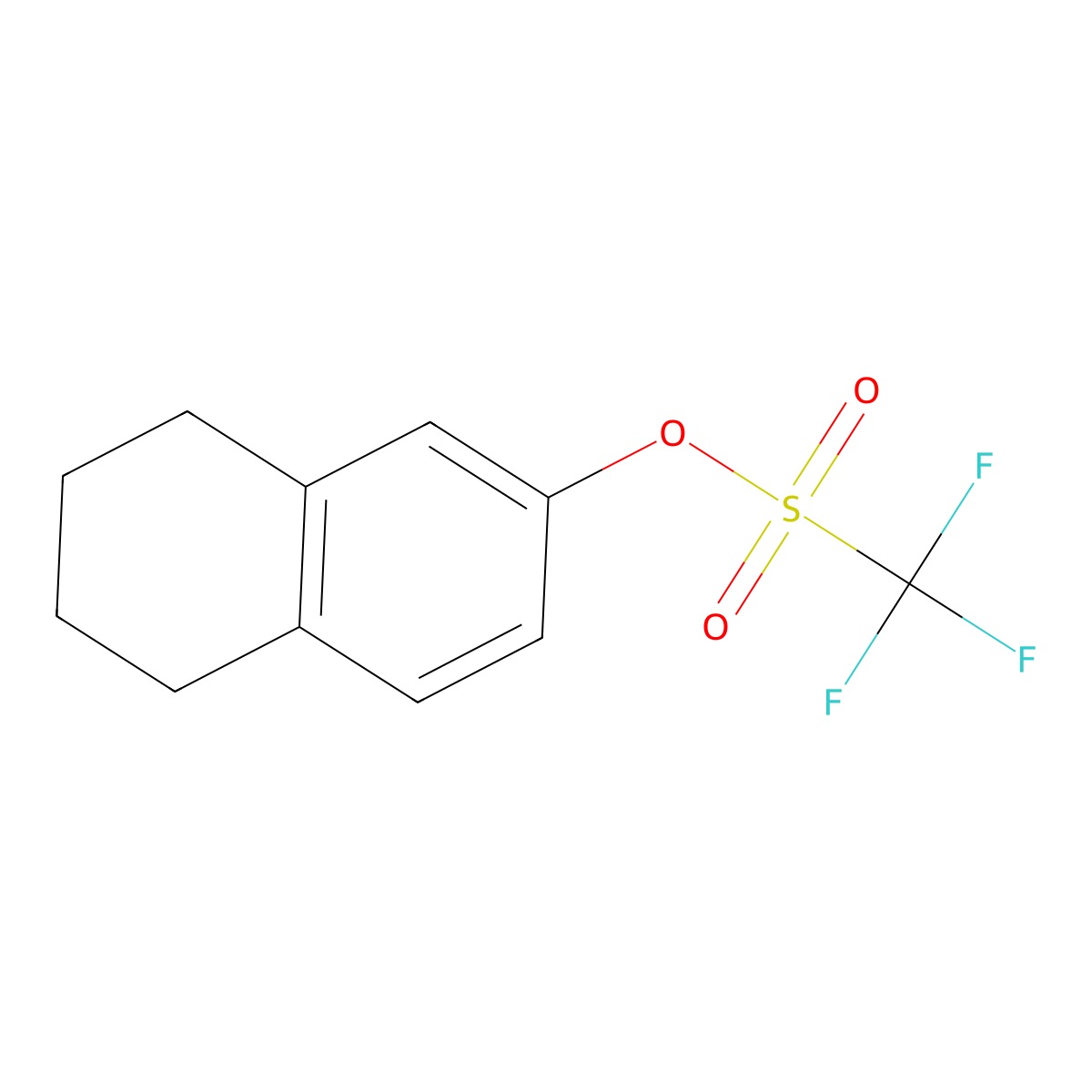 5,6,7,8-Tetrahydronaphthalen-2-yl trifluoromethanesulfonate molecular structure, CAS 125286-11-5