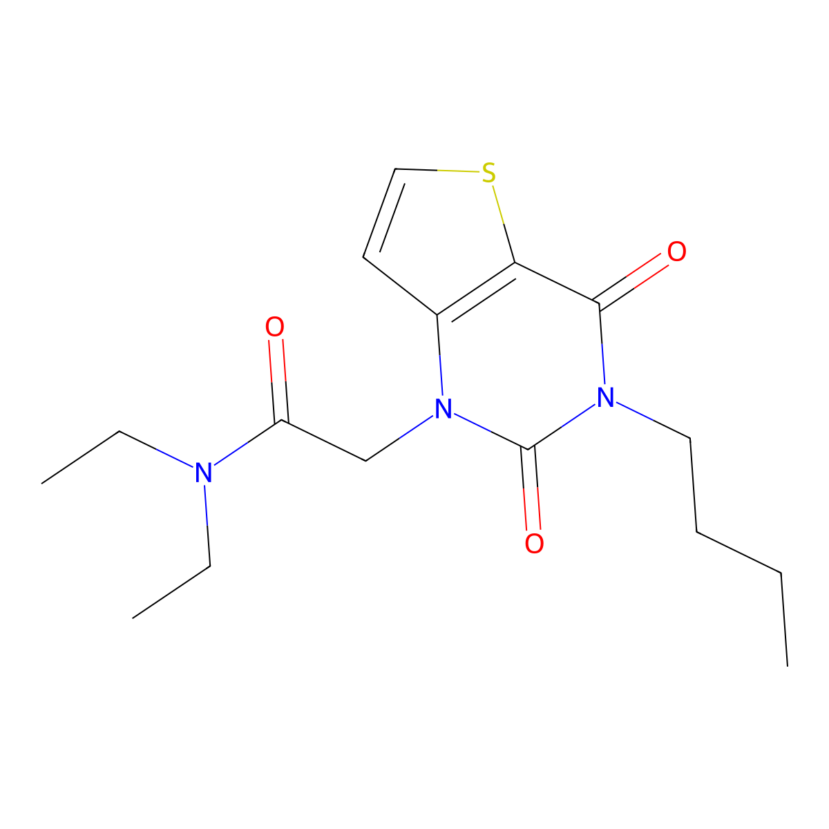 2-(3-butyl-2,4-dioxo-3,4-dihydrothieno[3,2-d]pyrimidin-1(2H)-yl)-N,N-diethylacetamide molecular structure, CAS 1252862-26-2