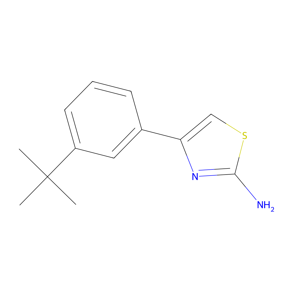 4-(3-Tert-butylphenyl)-1,3-thiazol-2-amine molecular structure, CAS 1252869-44-5
