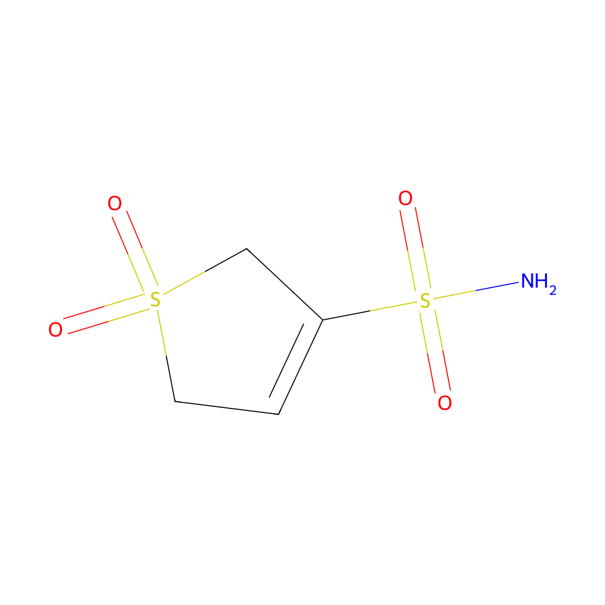 1,1-Dioxo-2,5-dihydrothiophene-3-sulfonamide molecular structure, CAS 125287-43-6